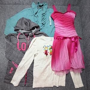 Girls Size 9 / 10 Clothing Lot –4- Piece Bundle Mixed Brands- Dress, Jacket, +